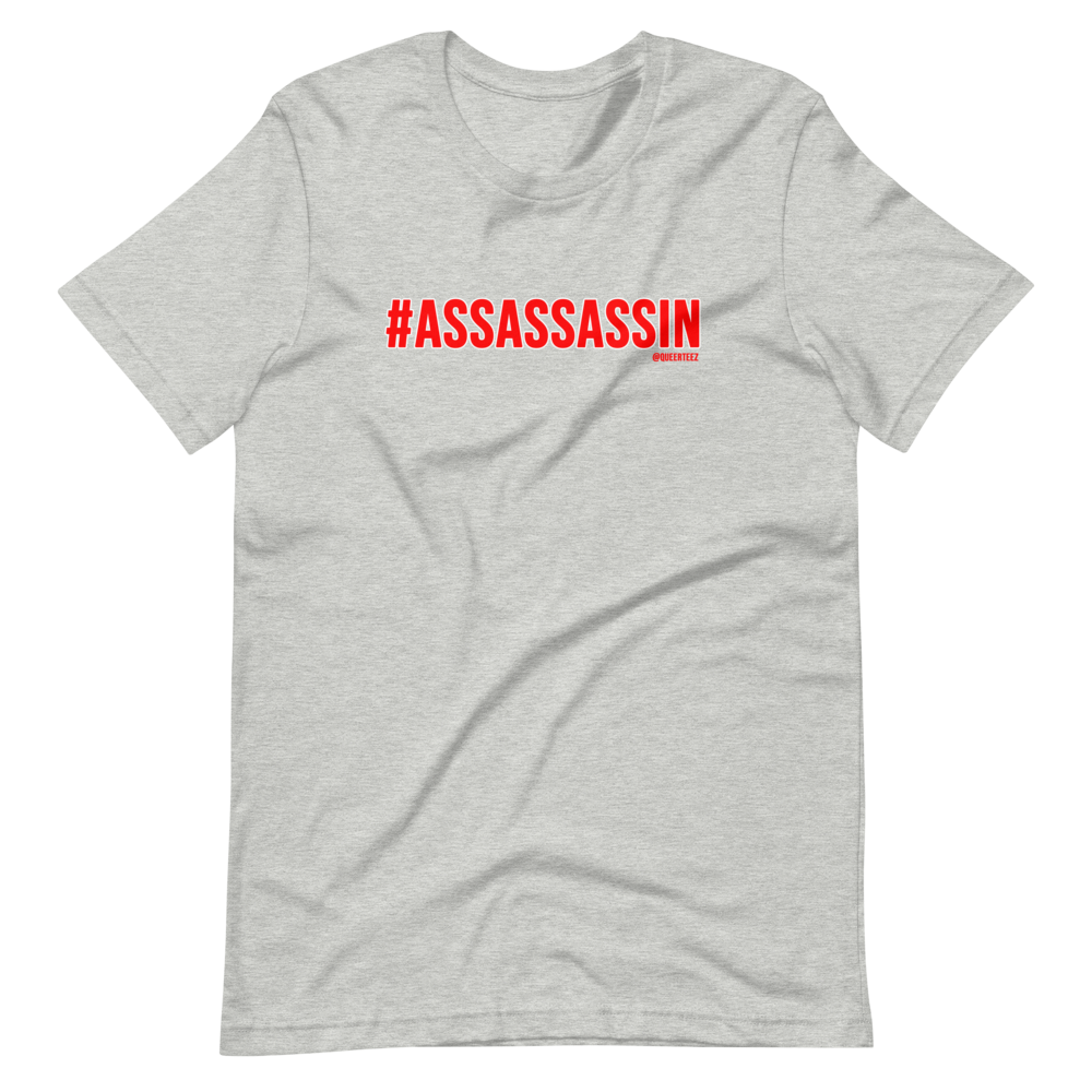 #ASSASSASSIN QueerTeez He/Him Short-Sleeve T-Shirt