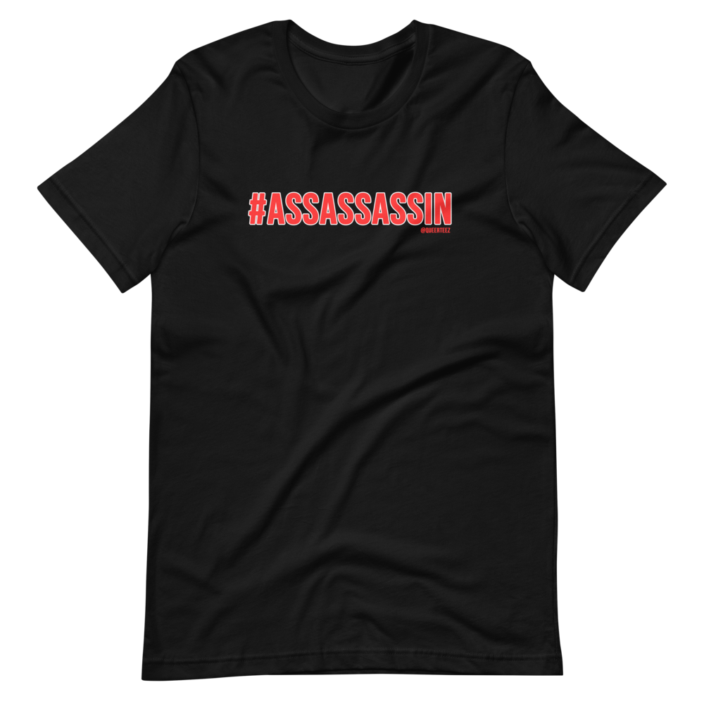 #ASSASSASSIN QueerTeez He/Him Short-Sleeve T-Shirt