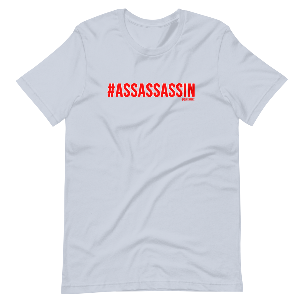 #ASSASSASSIN QueerTeez He/Him Short-Sleeve T-Shirt