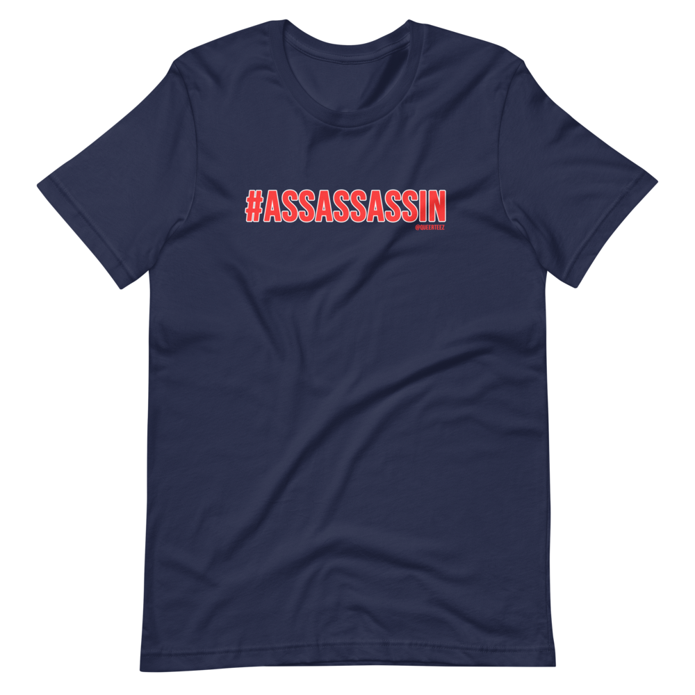 #ASSASSASSIN QueerTeez He/Him Short-Sleeve T-Shirt