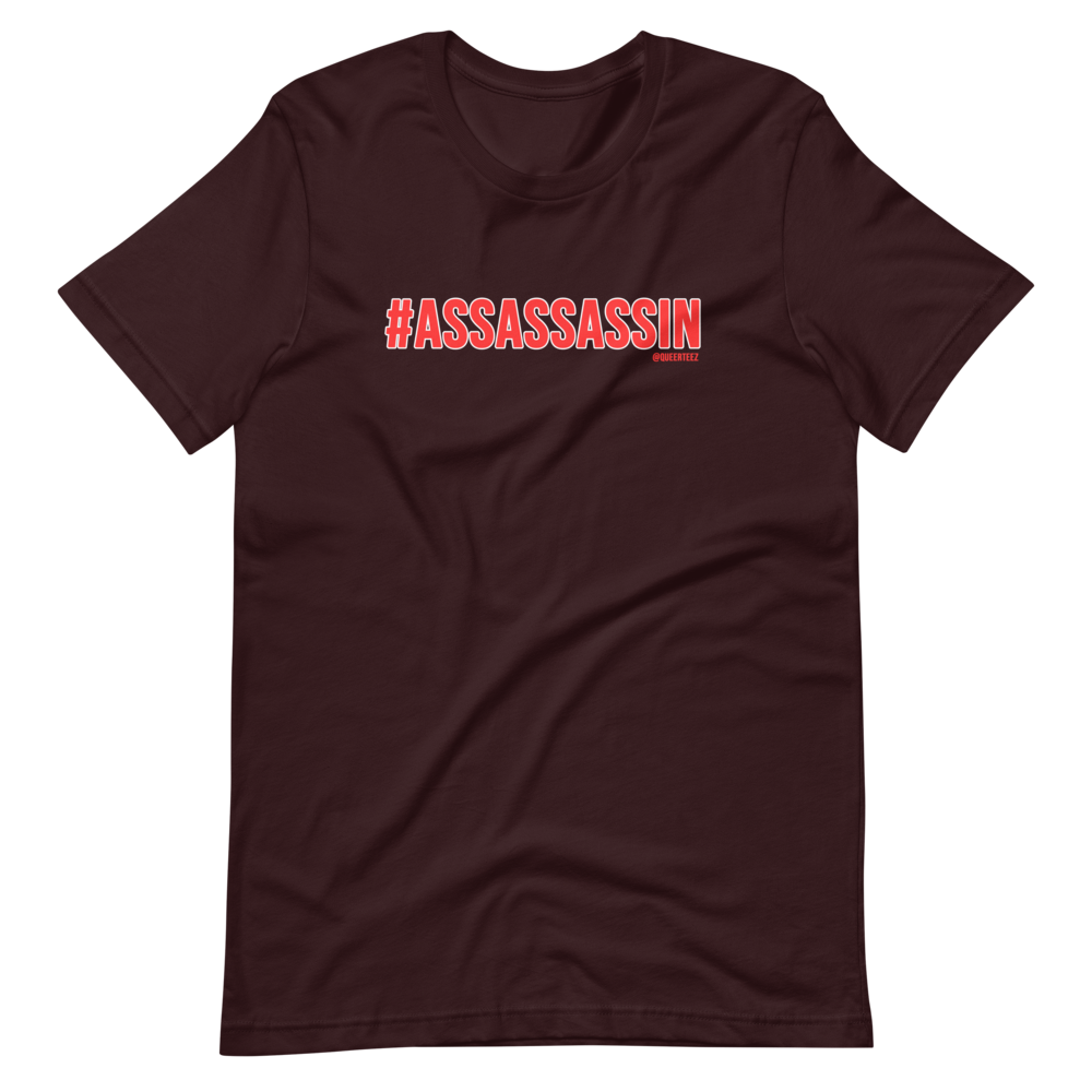 #ASSASSASSIN QueerTeez He/Him Short-Sleeve T-Shirt