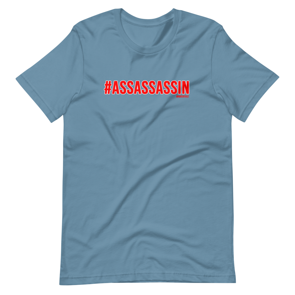 #ASSASSASSIN QueerTeez He/Him Short-Sleeve T-Shirt