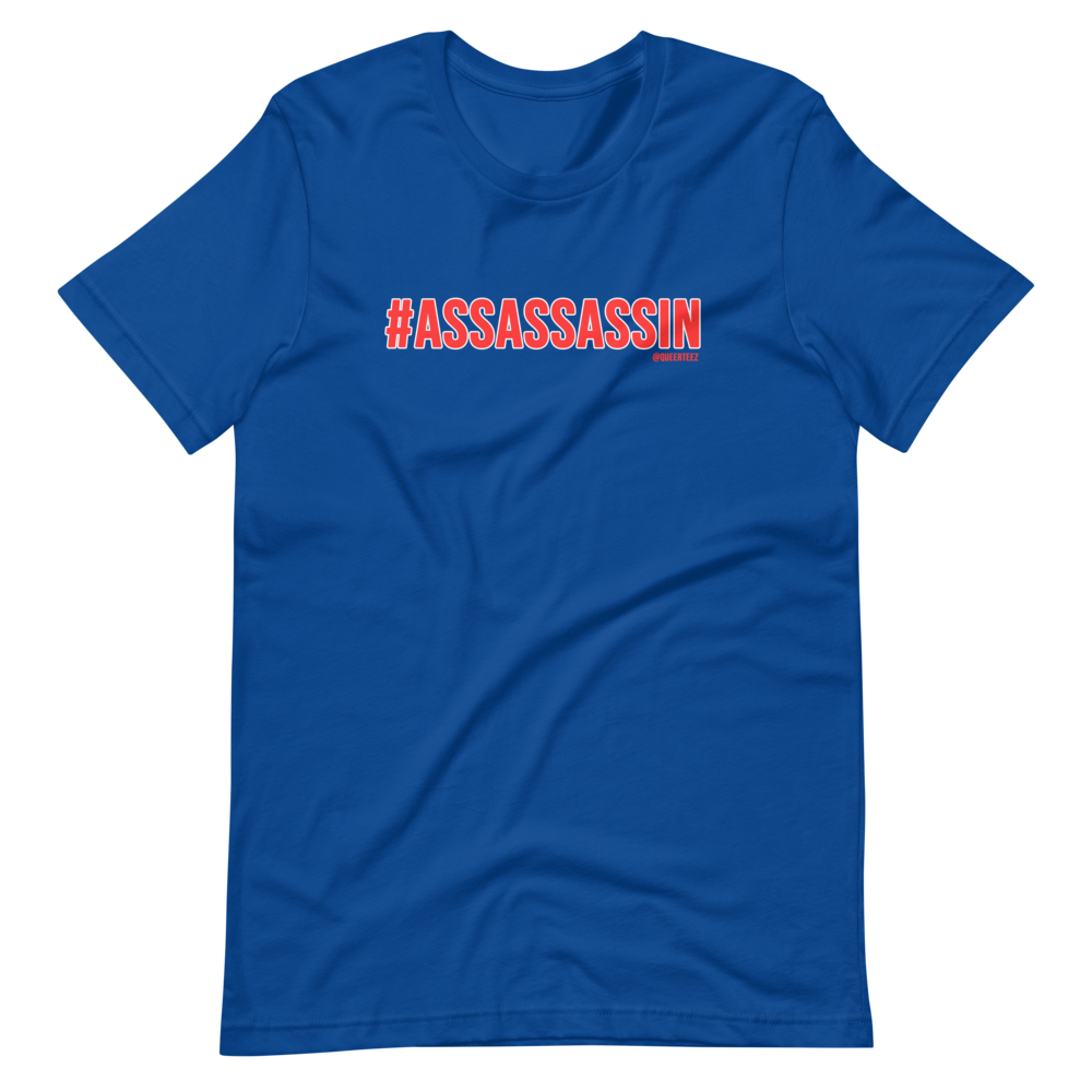 #ASSASSASSIN QueerTeez He/Him Short-Sleeve T-Shirt