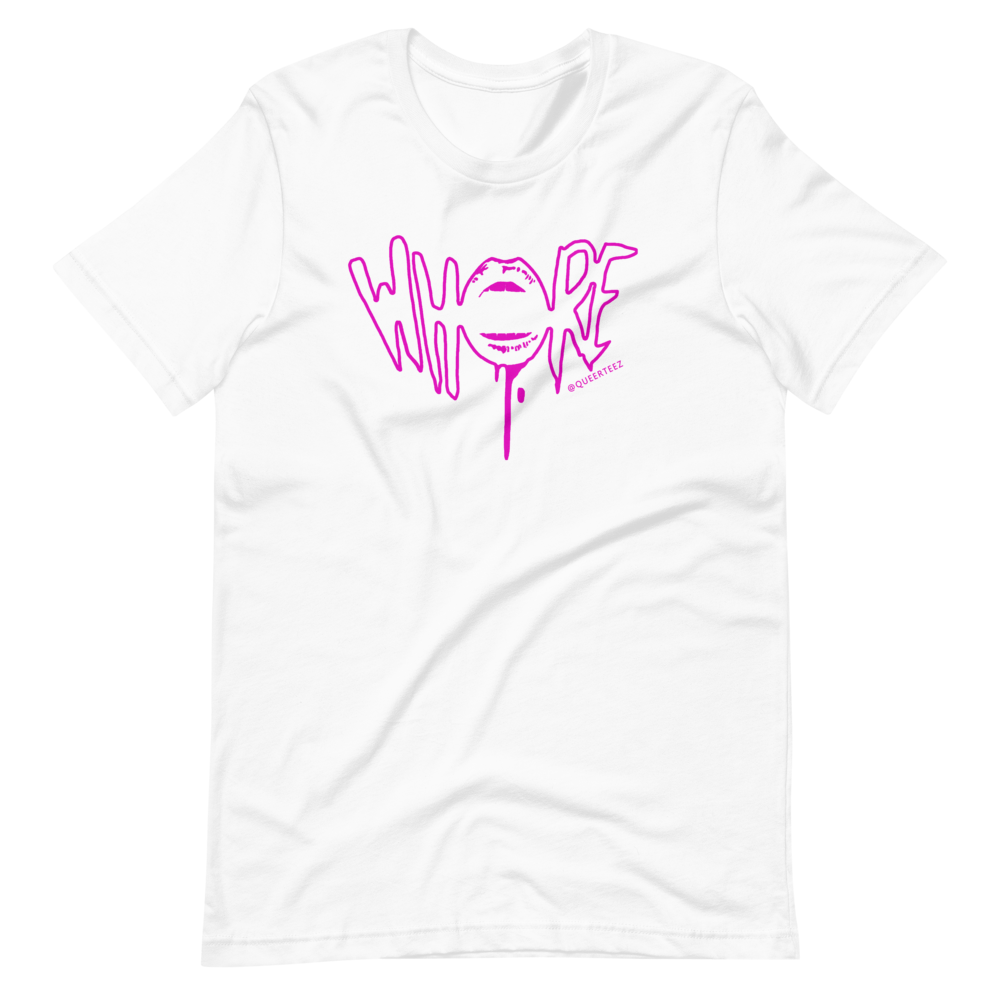 Pink Whore QueerTeez He/Him Short-Sleeve T-Shirt