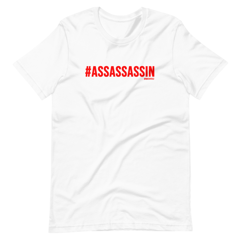 #ASSASSASSIN QueerTeez He/Him Short-Sleeve T-Shirt