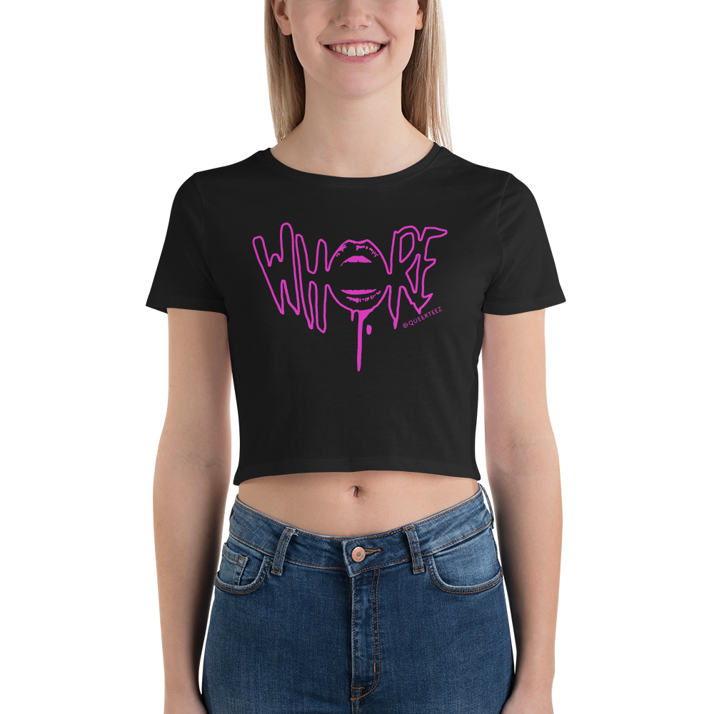 Whore QueerTeez She/Her Crop Tee