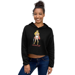 #Domtop QueerTeez She/Her Crop Hoodie