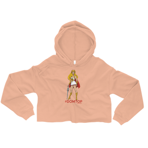 #Domtop QueerTeez She/Her Crop Hoodie