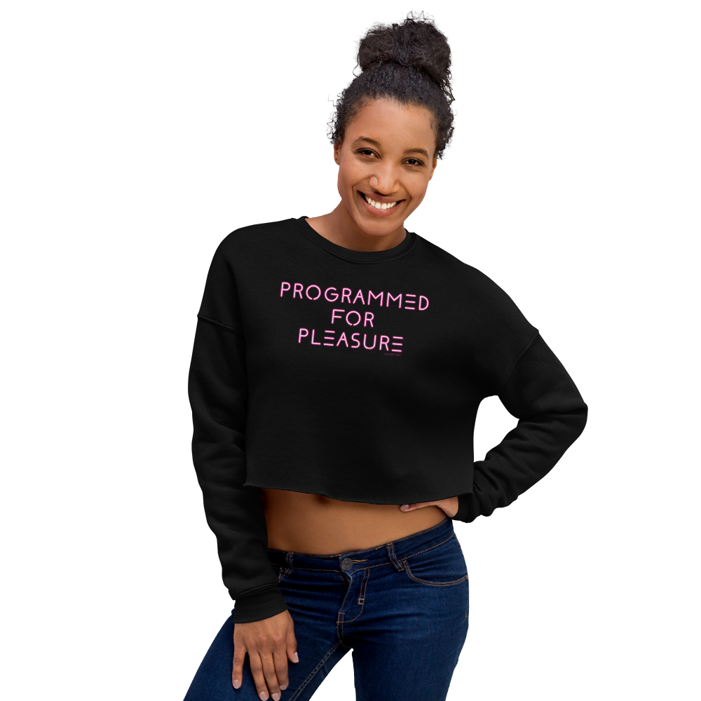 Programmed For Pleasure QueerTeez She/Her Crop Sweatshirt