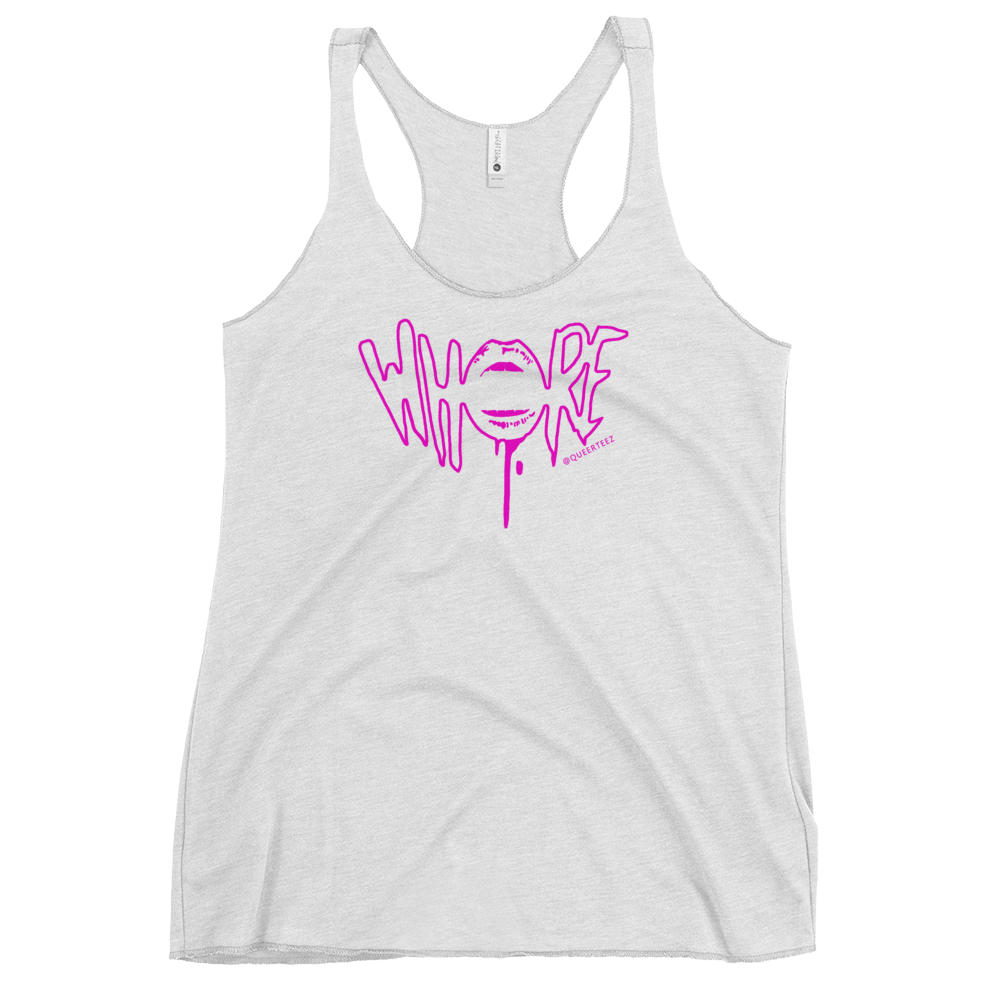 Pink Whore QueerTeez She/Her Racerback Tank