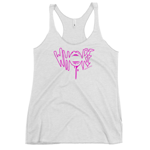 Pink Whore QueerTeez She/Her Racerback Tank