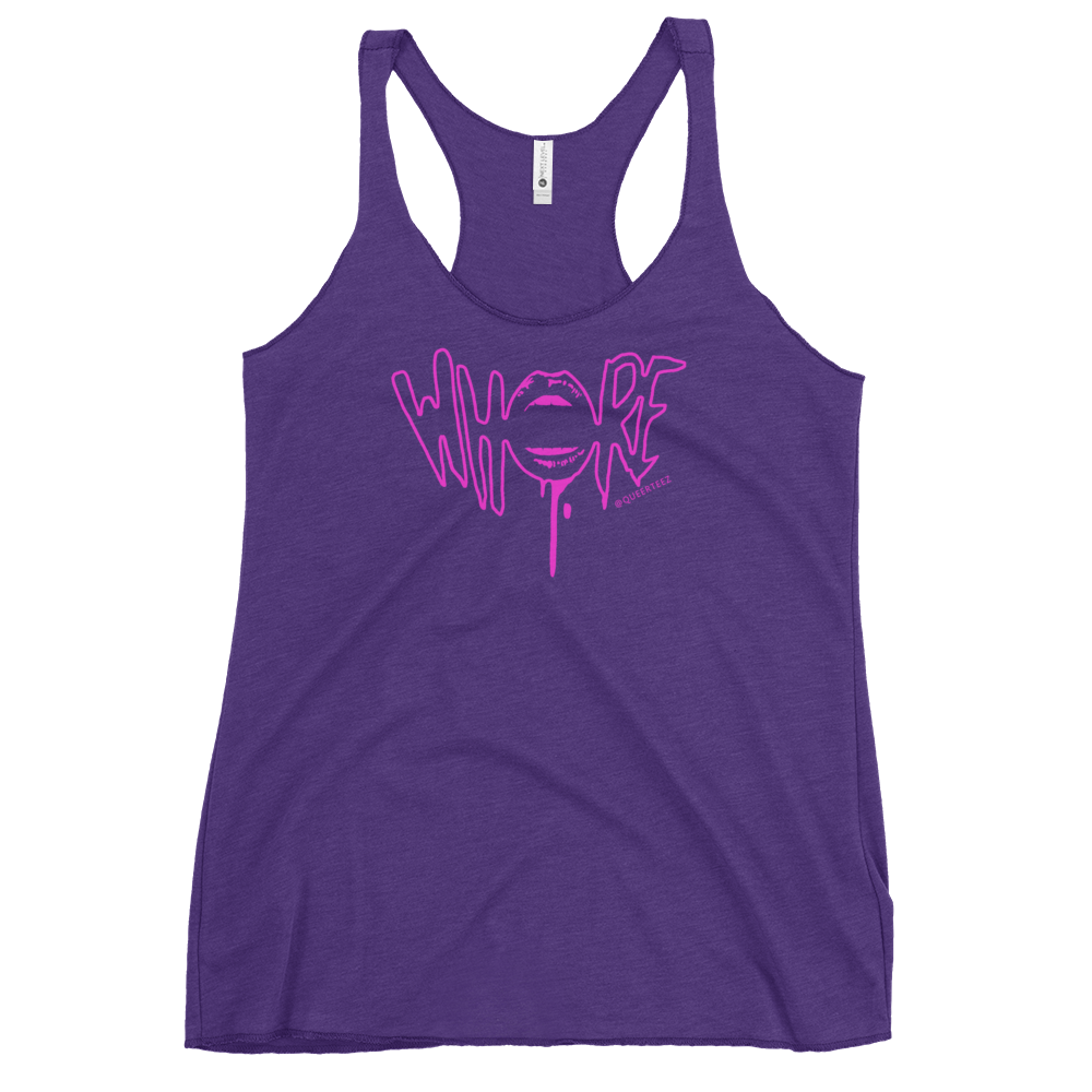 Pink Whore QueerTeez She/Her Racerback Tank