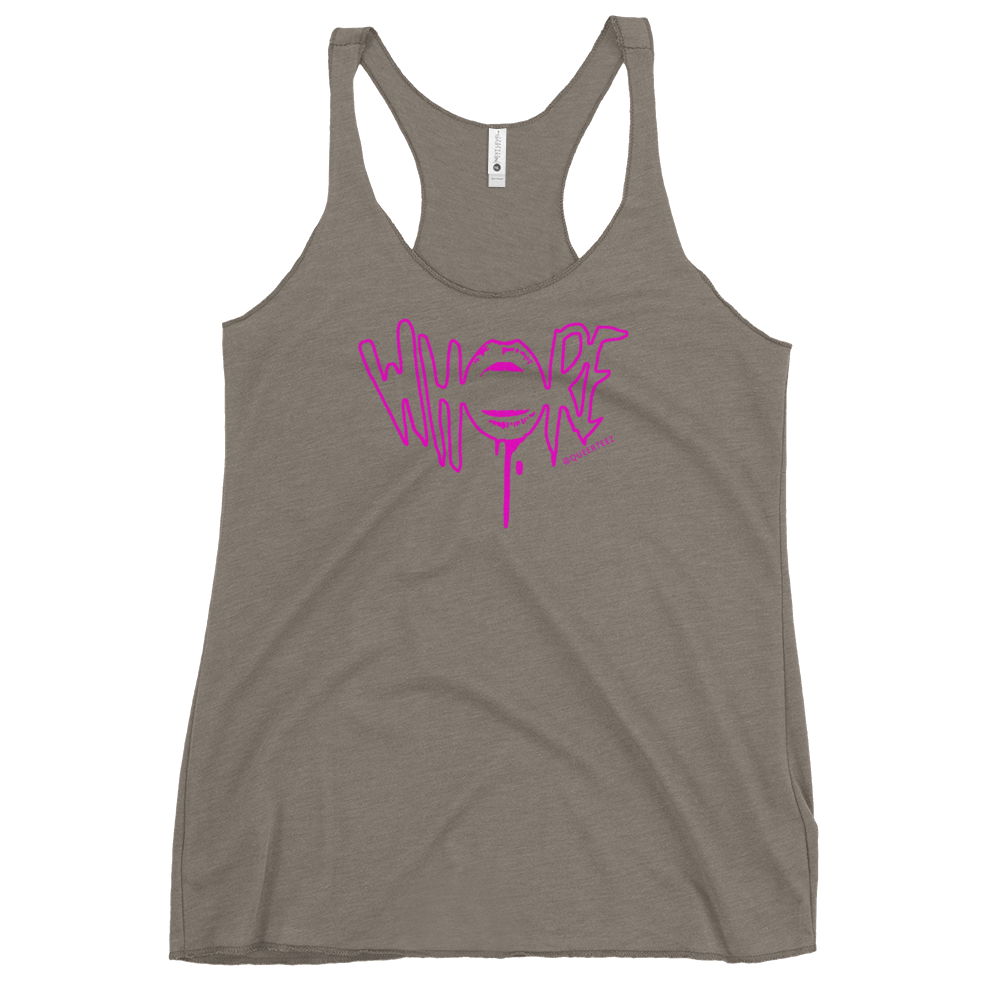 Pink Whore QueerTeez She/Her Racerback Tank