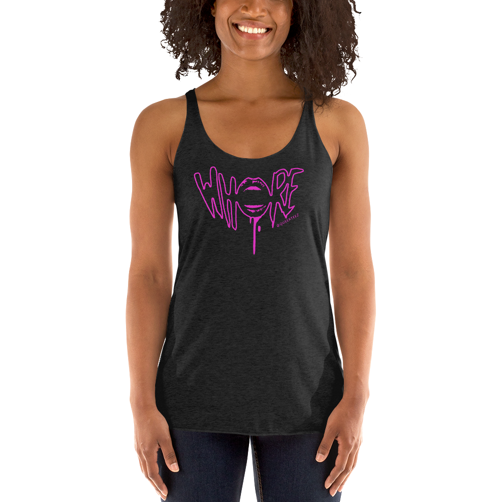 Pink Whore QueerTeez She/Her Racerback Tank